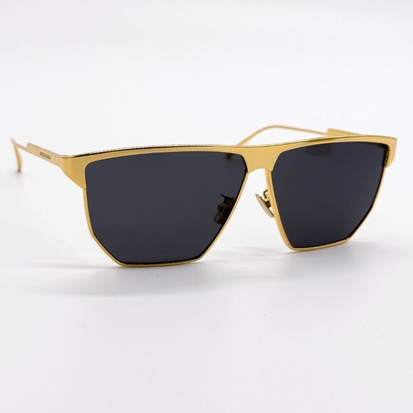 NEW BOTTEGA VENETA BV1069S 001 GOLD GREY UNISEX SUNGLASSES BOTTEGA VENETA main image 4